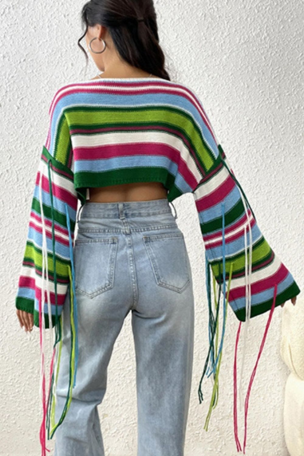 Multicolored Fringe Top