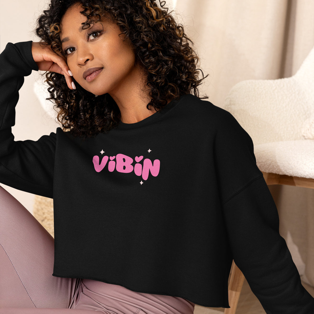 Vibin Crop Sweatshirt