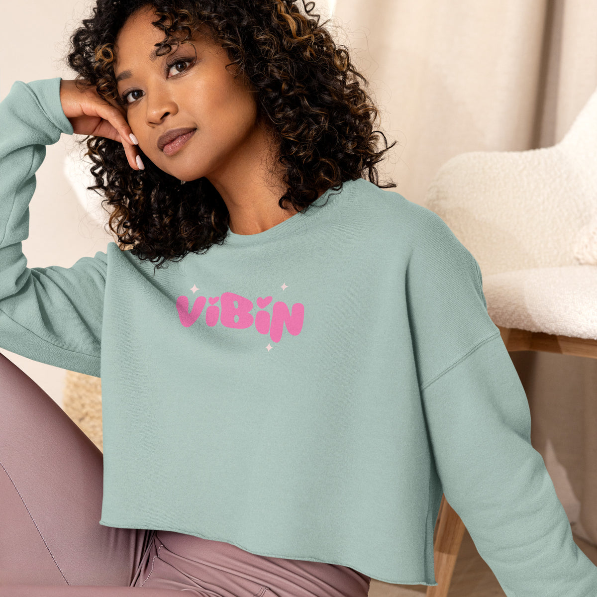 Vibin Crop Sweatshirt