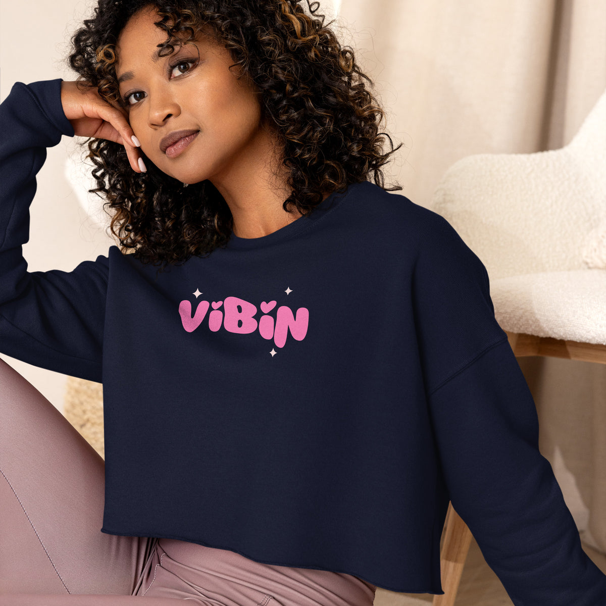 Vibin Crop Sweatshirt